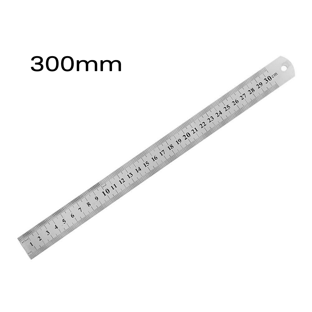 prettygood7 Stainless Steel Metal Straight Ruler Double Sided Measuring Too